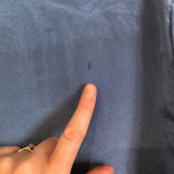 Vintage Blue Embroidered and Eyelet Long Sleeve Blouse - Picture 6 of 8